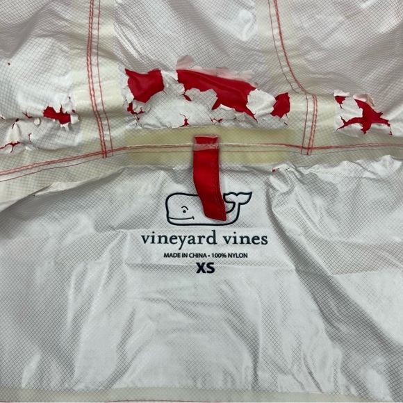 Vineyard Vines Mens Beacon Rain Jacket Windbreaker Red Stow & Go Size XS - Picture 12 of 15